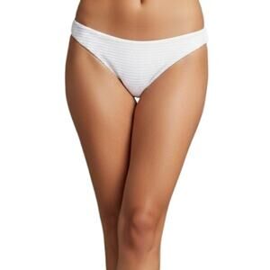 Eberjey Anna Waves Low-Rise Bikini Bottom White Women Size Small NWT